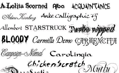 100 Selected Fonts