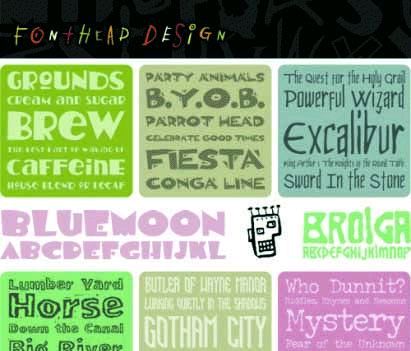 Fonts for advertising header